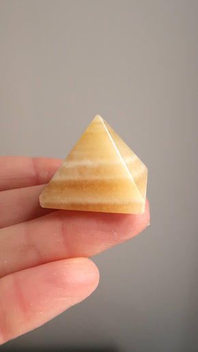 Honey Calcite Pyramid