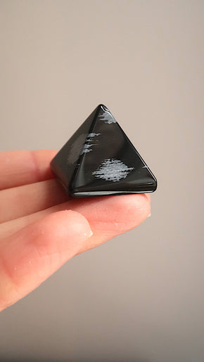 Snowflake Obsidian Pyramid