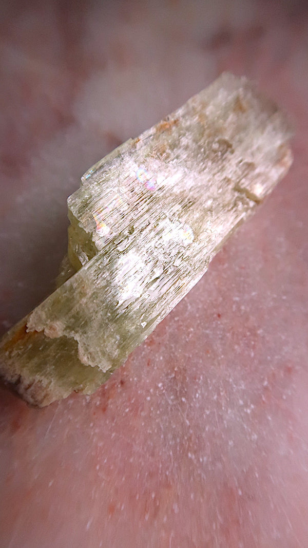 Premium Green Hiddenite (with rainbows)