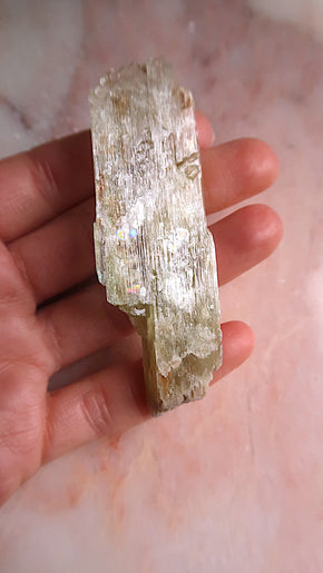Premium Green Hiddenite (with rainbows)