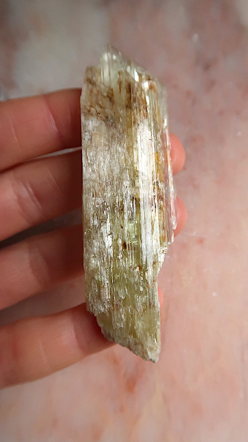 Premium Green Hiddenite (with rainbows)