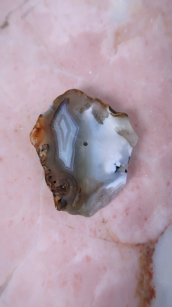 Natural Agate Incense Holder