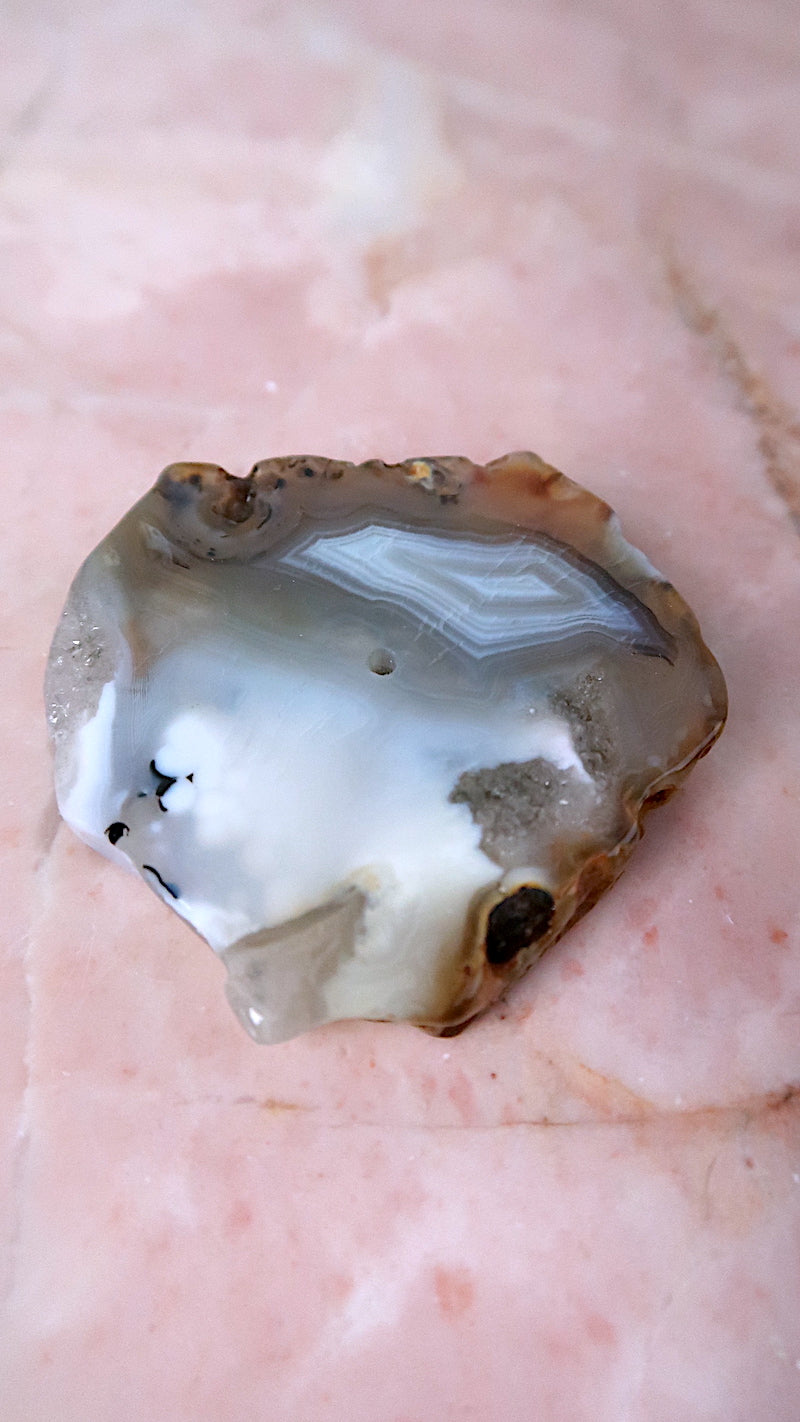 Natural Agate Incense Holder