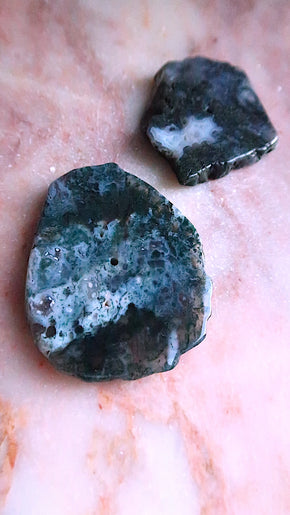 Moss Agate Incense Holder