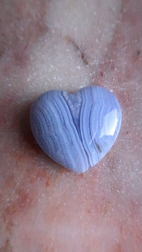 Premium Blue Lace Agate Heart