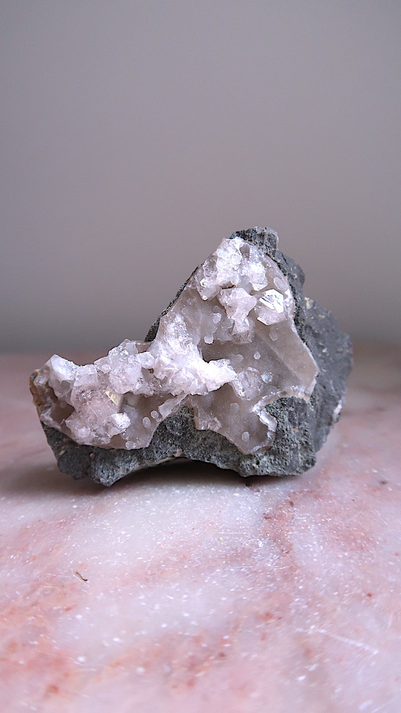 Raw Pink Apophyllite Cluster