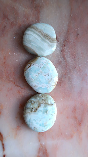 Hemimorphite Palm Stones