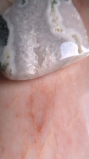 Large Moss Agate Heart