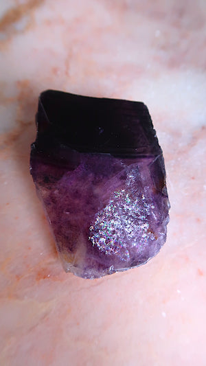 Deep Purple Fluorite Slice