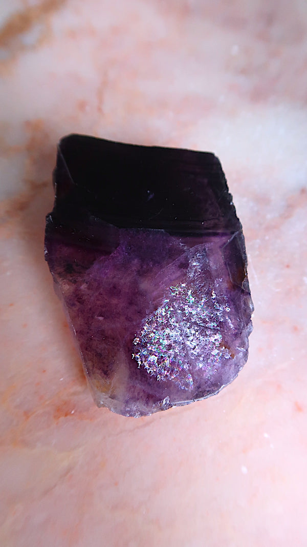 Deep Purple Fluorite Slice