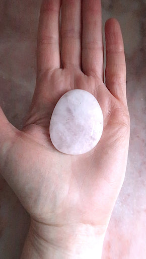 Rose Quartz Palm Stone