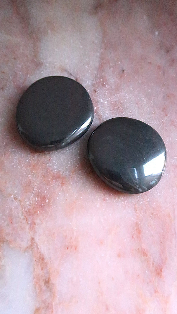 Hematite Palm Stone