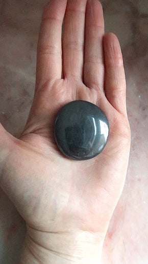 Hematite Palm Stone