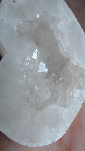 Sparkly Clear Quartz Heart