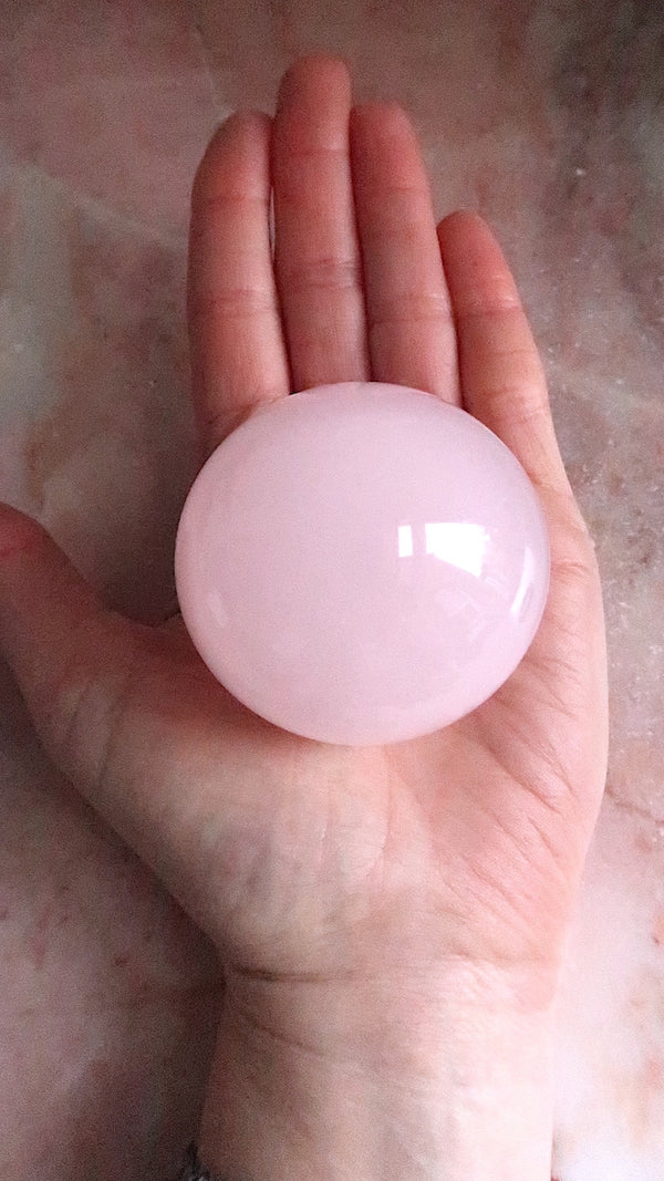 Pastel Pink Mangano Calcite Sphere