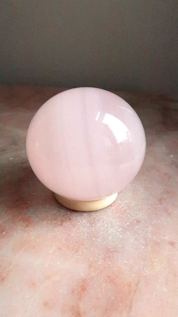 Pastel Pink Mangano Calcite Sphere