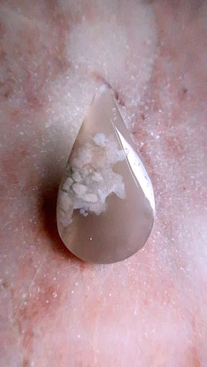 Flower Agate Teardrop