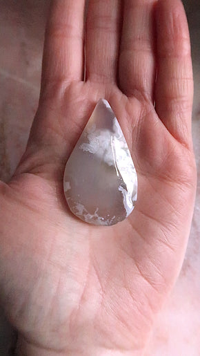 Flower Agate Teardrop