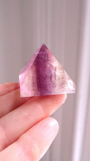 Purple & Clear Fluorite Pyramid