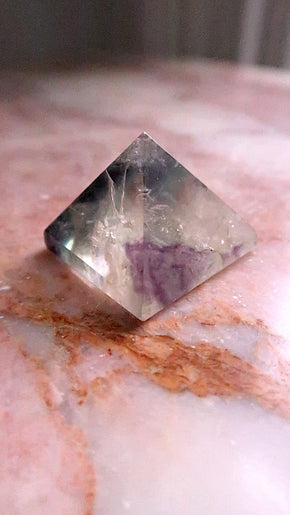 Clear & Blue Flourite Pyramid