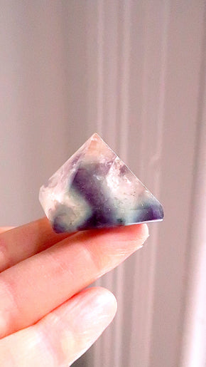 Clear & Blue Flourite Pyramid