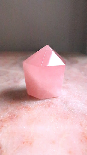 Rose Quartz Point - very pink