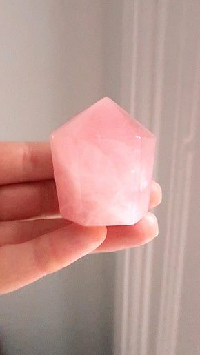 Rose Quartz Point - very pink