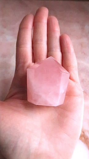 Rose Quartz Point - very pink