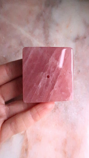 Deep Pink Rose Quartz Incense Holder