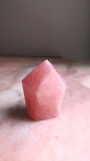 Rose Quartz Point - very pink