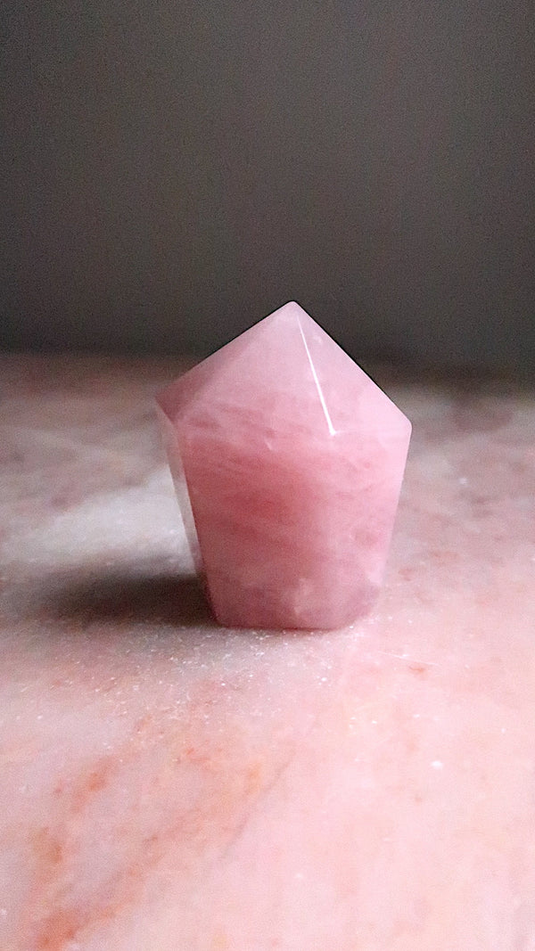 Rose Quartz Point -very pink