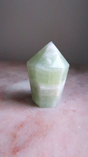 Green Calcite Point