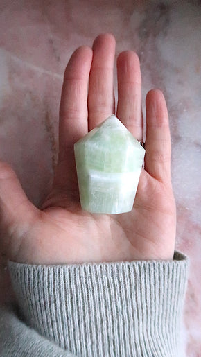 Green Calcite Point