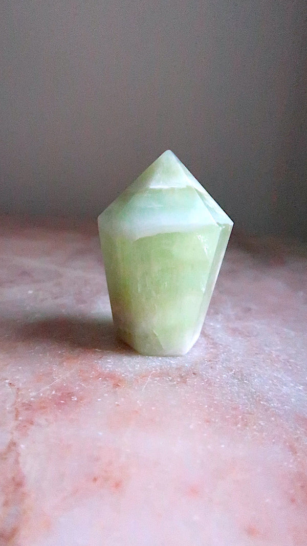 Green Calcite Point