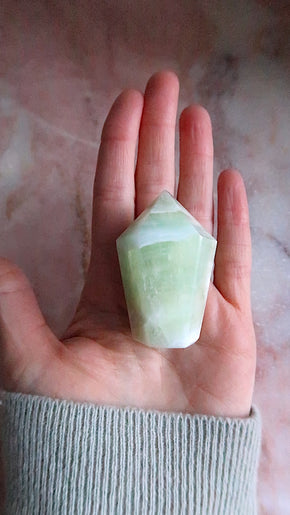 Green Calcite Point
