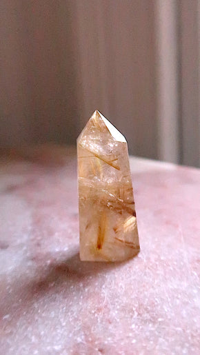Golden Rutile Quartz Point