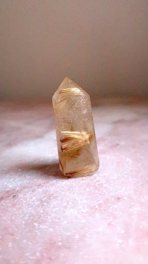 Golden Rutile Quartz Point