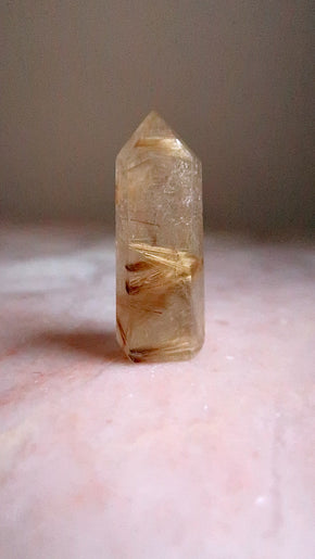 Golden Rutile Quartz Point