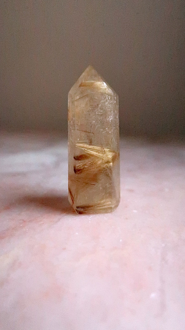 Golden Rutile Quartz Point