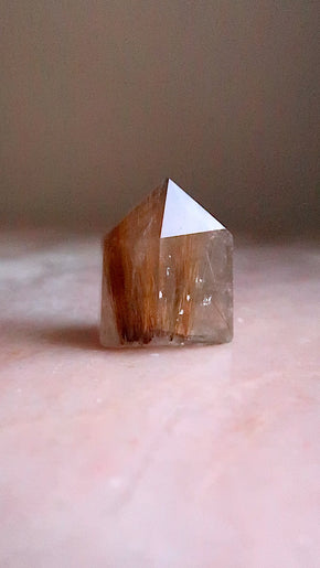 Golden Rutile Quartz Point