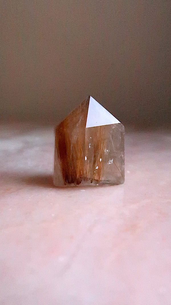 Golden Rutile Quartz Point