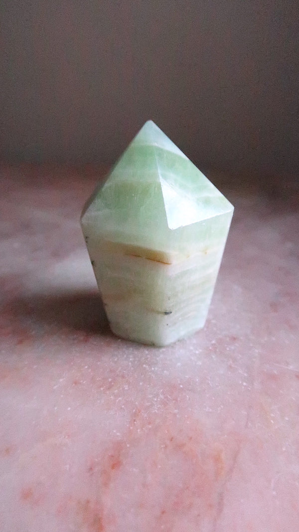 Green Calcite Point