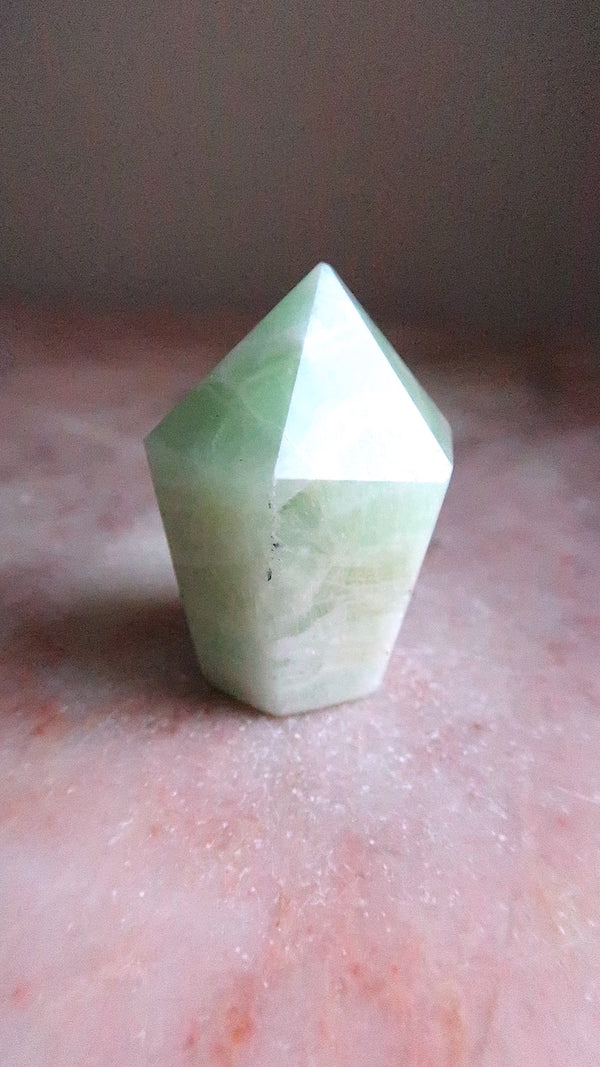 Green Calcite Point