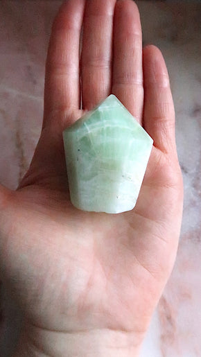 Green Calcite Point