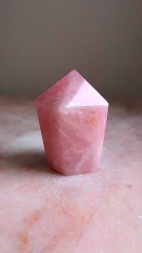 Rose Quartz Point - very pink