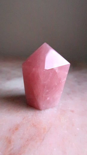 Rose Quartz Point - very pink
