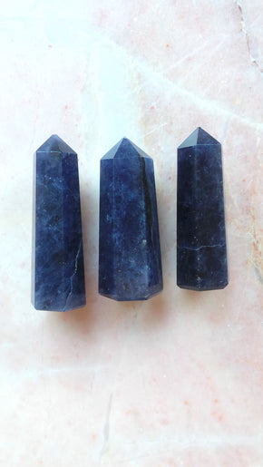 Blue Iolite points