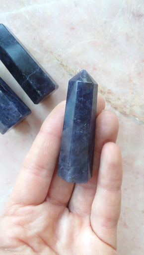 Blue Iolite points