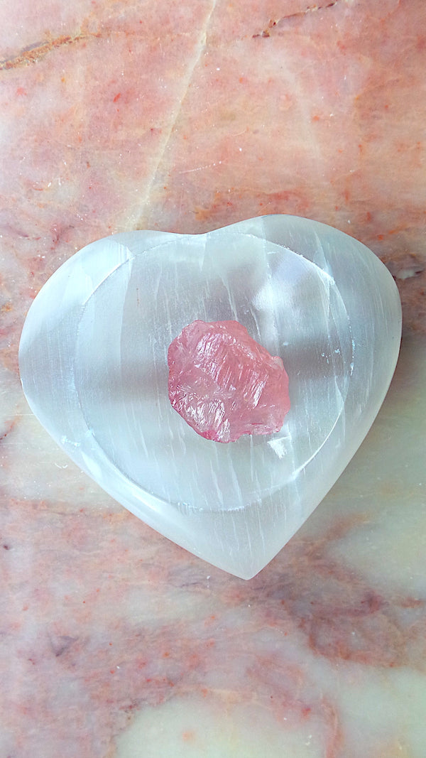 Heart Selenite Bowl