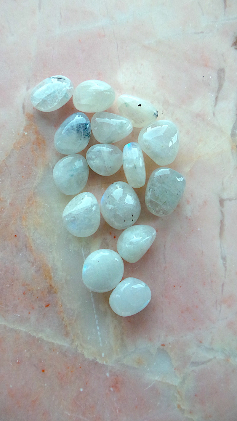 Premium Rainbow Moonstone Tumbles